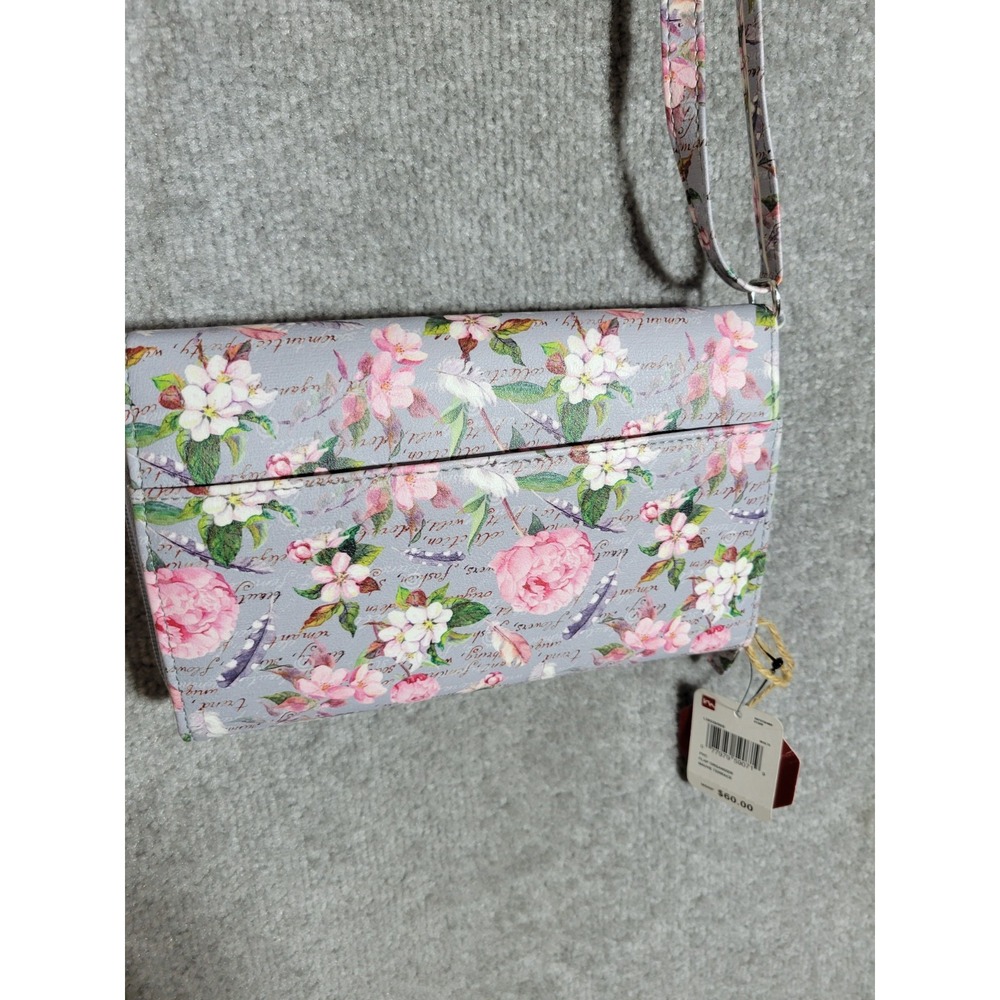 Mundi Mauve‎ Terrace Floral Flap Organizer Adjustable Strap My Backup Buddy New - Picture 6 of 12